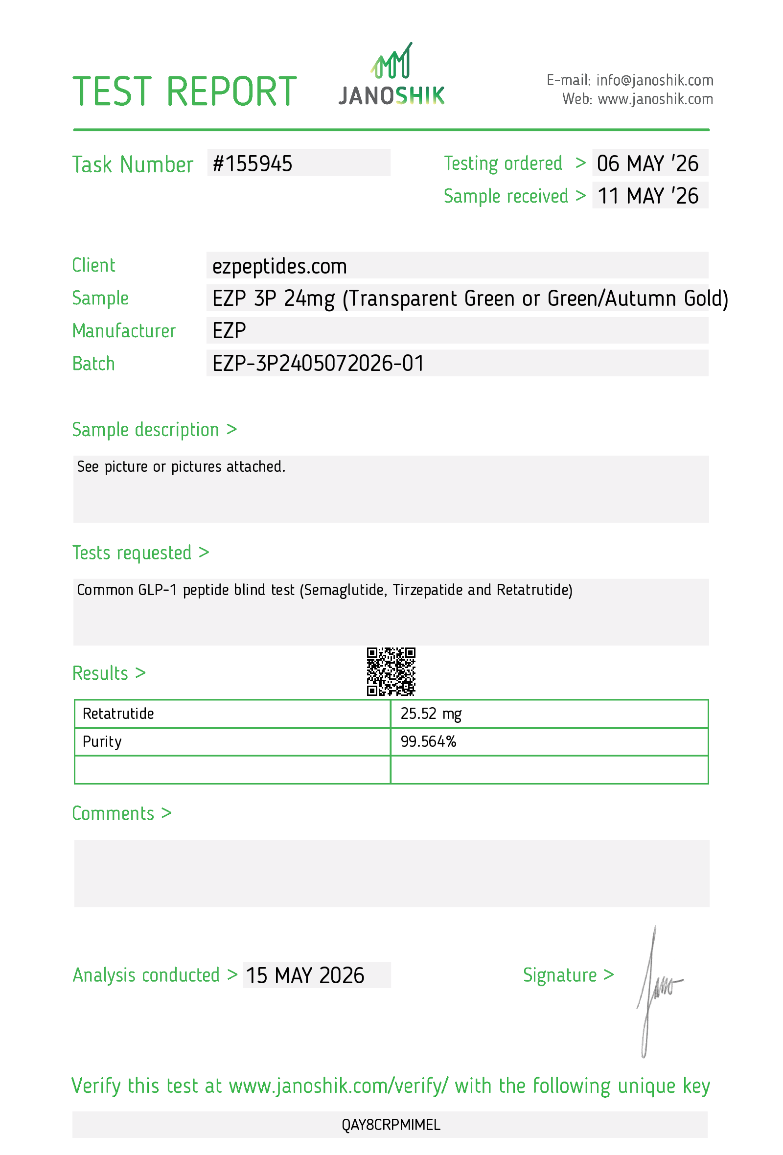 EZP-3P 24mg – (10 vials/Kit)