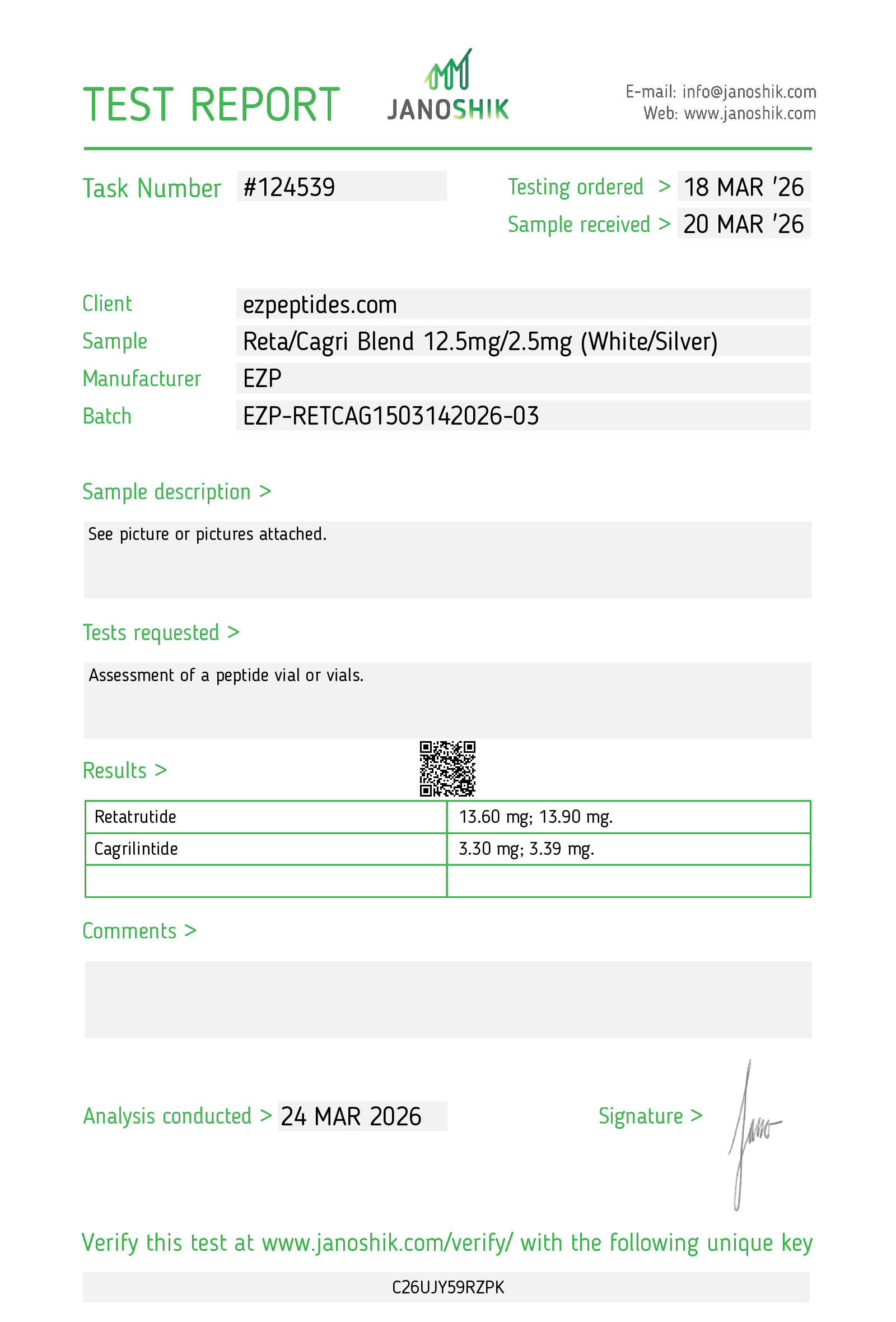 EZP-3P/EZP-CG Blend – 12.5mg/2.5mg