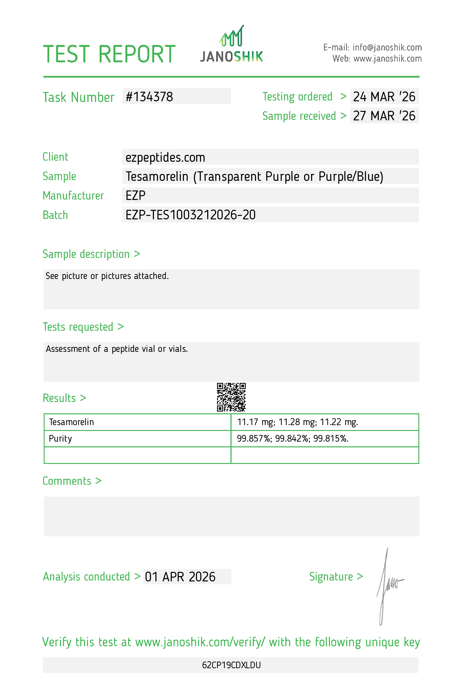 Tesamorelin 10mg
